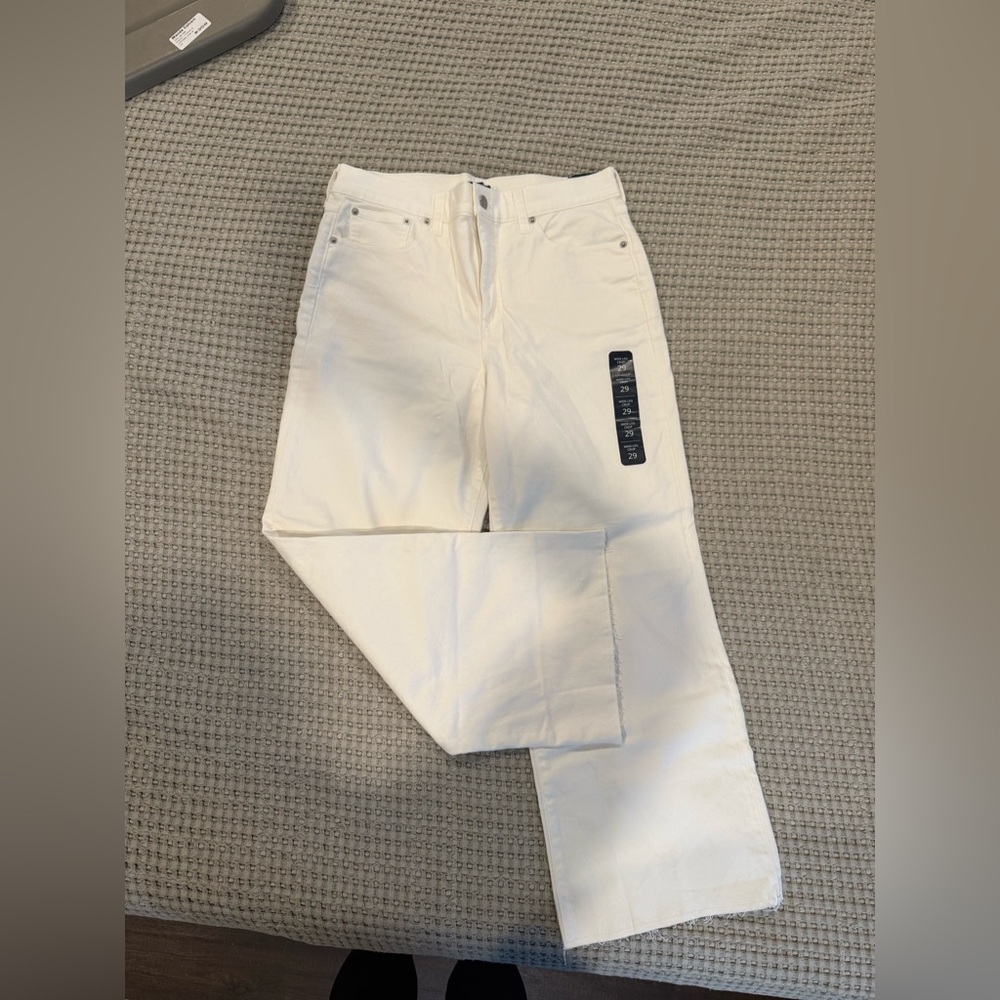 J. Crew Women's Straight Leg Cream Jeans